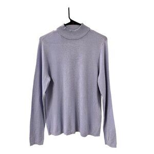 🍒 2/$20 🍒 Light Blue Chico's Mock Turtleneck Sweater sz L
